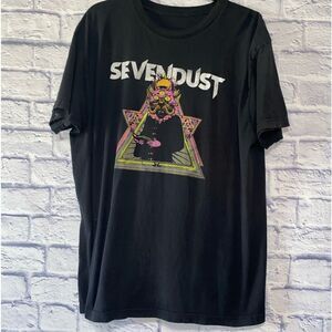 Sevendust Band T Shirt Mens Black Super Rare.